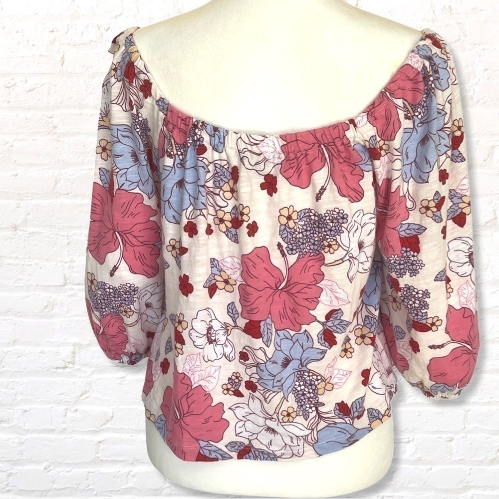 Sanctuary Chloe Square Neck Off the Shoulder Peasant Blouse Size Small - Picture 4 of 9